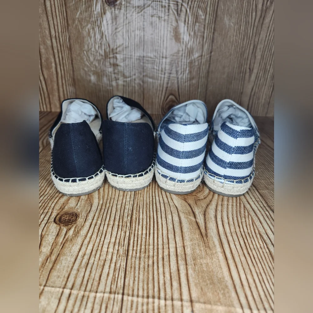 Gap 2 Pairs of Espadrille Slip On Shoes Size‎ 9